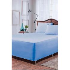 Jogo de Lençol Casal 3 pcs Cama Box Conjugado 200 Fios - LF ENXOVAIS, 