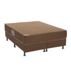 Cama Box Queen: Colchão Molas Ortobom Hotelaria Nanolastic Orthotel Spring + Base CRC Orthotel Brown(158x198)