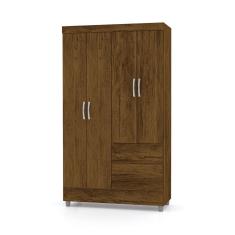 Guarda Roupa Solteiro 4 Portas 102 cm Rio Plus Imbuia - Pallazio