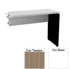 Mesa de Escritório Complemento 90 x 45 cm Pé Painel PE25 em MDP Cor No