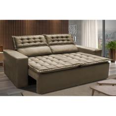 Sofá Retrátil e Reclinável Cama inBox Slim 1,50m Tecido Suede Velusoft