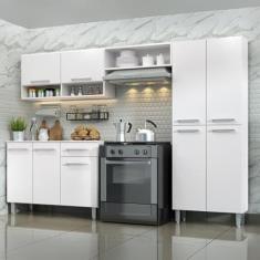 Armário Cozinha Estrela 9 Portas 1 Gav C/Balcão Branco