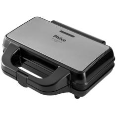 Sanduicheira e Grill Philco PGR02I Inox Antiaderente 900W, Preto, 220V