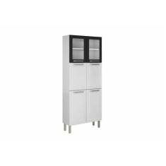 Paneleiro Duplo c/Vidro Cozinhas Itatiaia Tarsila - 6 Portas - Branco 