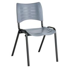 Cadeira Empilhável Iso Linha Polipropileno Iso Cinza