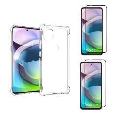 Kit Capinha Celular Antichoque Compatível Moto G 5G + 2 Películas Vidro 3D/9D