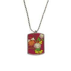 DIYthinker Colar para animais de estimação com pingente de corrente de aço inoxidável para outono com cultura japonesa