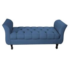 Recamier Grecia Decorativa 160cm Suede Azul Marinho - Montanaris Decor