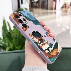 Capa de telefone astronauta para samsung galaxy s23 s22 s21 s20 ultra plus fe s10 s9 s10e note 20 ultra 10 9 plus, roxo claro, para s22 plus