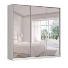 Guarda-roupa Casal Com Espelho Tunas Ii 3 Pt 3 Gv Branco