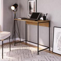 Escrivaninha dobrável steel quadra mdp vermont 90cm aço preto fosco - 