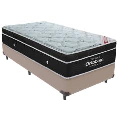 Cama Box e Colchão Elegant Molas Ensacadas Solteiro Ortobom