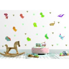 Adesivo De Parede Infantil Dinossauro Miniaturas Kit