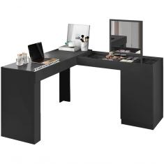 Escrivaninha Penteadeira De Canto 3003023 Preto Mbl Preto