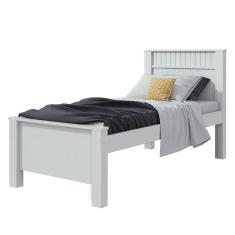Cama Solteiro Athenas 90 Branco Brilho - Lopas