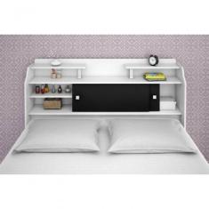 Cabeceira Box Casal Elisa Branco Ou Branco-preto