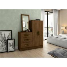 Cômoda Multiuso B700 02 Portas 03 Gavetas Briz - Castanho