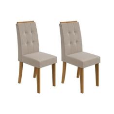 Cadeira Sala de Jantar Celebrare Kit 2 Un Rovere Naturale/Veludo Natur
