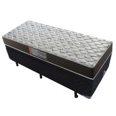 Cama Box Baú Solteiro Colchão Mola Bonnel Acolchões + Box Poliéster 61x88x188