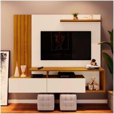 Painel Para Tv Ate 65 Polegadas Kiara Casa 812 Nature Off White