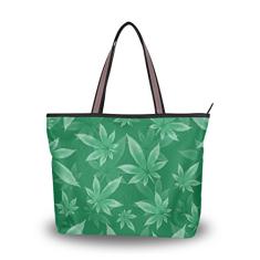 Bolsa de ombro feminina My Daily com folhas de cannabis, Multi, Medium