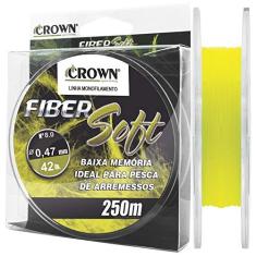 Linha Crown Fiber Soft Amarela 0,47mm - 42 lbs 250m