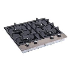 Cooktop À Gás - 4 Bocas Metal Fischer Platinium - Preto