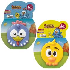 Kit c/ 2 Mordedores Galinha Pintadinha e Pintinho Amarelinho