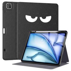 Supveco Capa para iPad Air de 13 polegadas M3 2025, M2 2024 e iPad Pro 12.9 6ª/5ª geração 2022/2021 com suporte para lápis [carregamento de lápis + ativar/hibernar automaticamente], capa fólio com