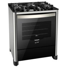 Fogão 5 Bocas a Gás de Piso com Grill Elétrico Fischer Gran Cheff  26988 - Inox