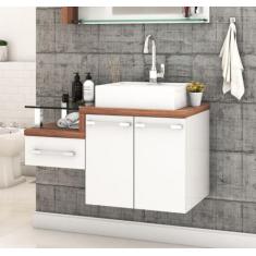 Gabinete Armário para Banheiro (Balcão C/cuba Q39) Legno 830 - Compace