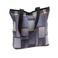 Bolsa Em Neoprene Mod Tote Bag Padrão Jeans - Brinko