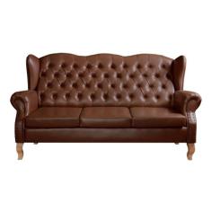 Sofá Chesterfield Imperador 3 Lugares Capitonê Decoração Retrô - Bella