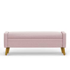 Recamier Bau Paris 1,20m Suede Rosa Bebe - Inova Decor - Inova Decoraç