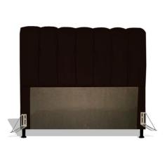 Banqueta Decorativa Josi Suede Azul Marinho - MV Estofados Shop, Marro