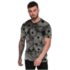 Camiseta Masculina Flores Margaridas Brancas Top - Di Nuevo, Cinza, M