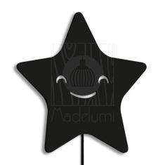 Luminária Abajur Parede Estrela Madeira G9 30cm Decoração - Madelumi, 