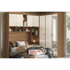 Guarda Roupa Casal 7 Portas E 4 Gavetas C- Espelho Lugano Jatoba-areia