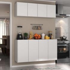 Kit Armário de Cozinha Aéreo e Balcão 4 Portas Multimóveis MP2162, Bra