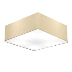 Plafon Quadrado Vivare Md-3051 Cúpula Em Tecido 15-45x45cm - Bivolt Algodão-crú