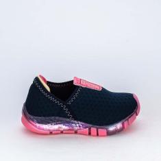 Tênis de Led Infantil Feminino Calce Fácil Marinh-Feminino
