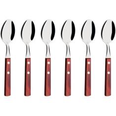 Conjunto de Colheres para Chá Tramontina com Lâminas em Aço Inox e Cab