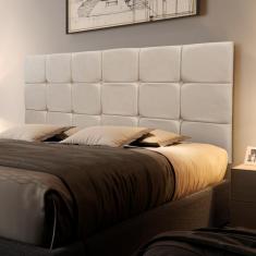 Cabeceira Estofada Gleen Casal Suede MDP 140x55x5cm Bege Casa H