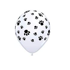 Balão Estampado Branco Patinhas - 25 unidades