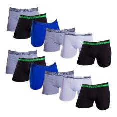 Kit 12 Cuecas Boxer Somellos Microfibra Masculina Sortidas