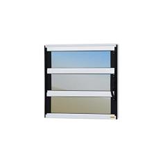 Janela de Alumínio Basculante 60x100cm Vidro Espelhado Elite Brimak Mix Preto