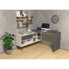 Escrivaninha Artany Dubai com 1 Porta Basculante e 5 Nichos