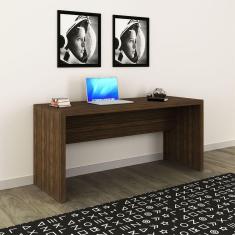 Mesa Escrivaninha Grande para Computador Amplo Espaço 163x60cm Nogal