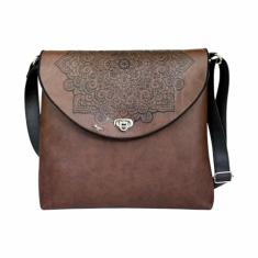 Bolsa Feminina Transversal Média Marrom Magicc Bolsas B-229