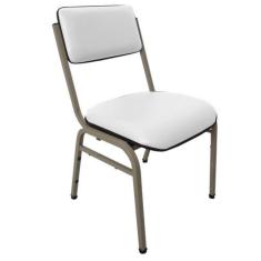 Cadeira Empilhável para Auditórios Linha Hotel Smart Branco